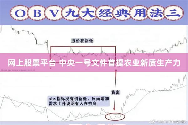 网上股票平台 中央一号文件首提农业新质生产力